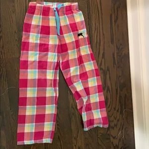 Girls black dog flannel pajama pants